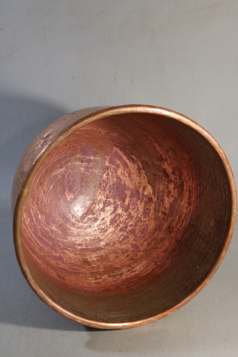 E159 銅鍋/重さ約4.2㎏/金属/和菓子屋道具/古道具/なべ/調理器具/49731