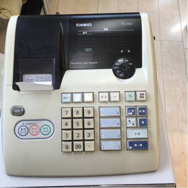 極美品CASIO カシオレジスターTE-M80 カシオ 電子 レジスター TE-M80