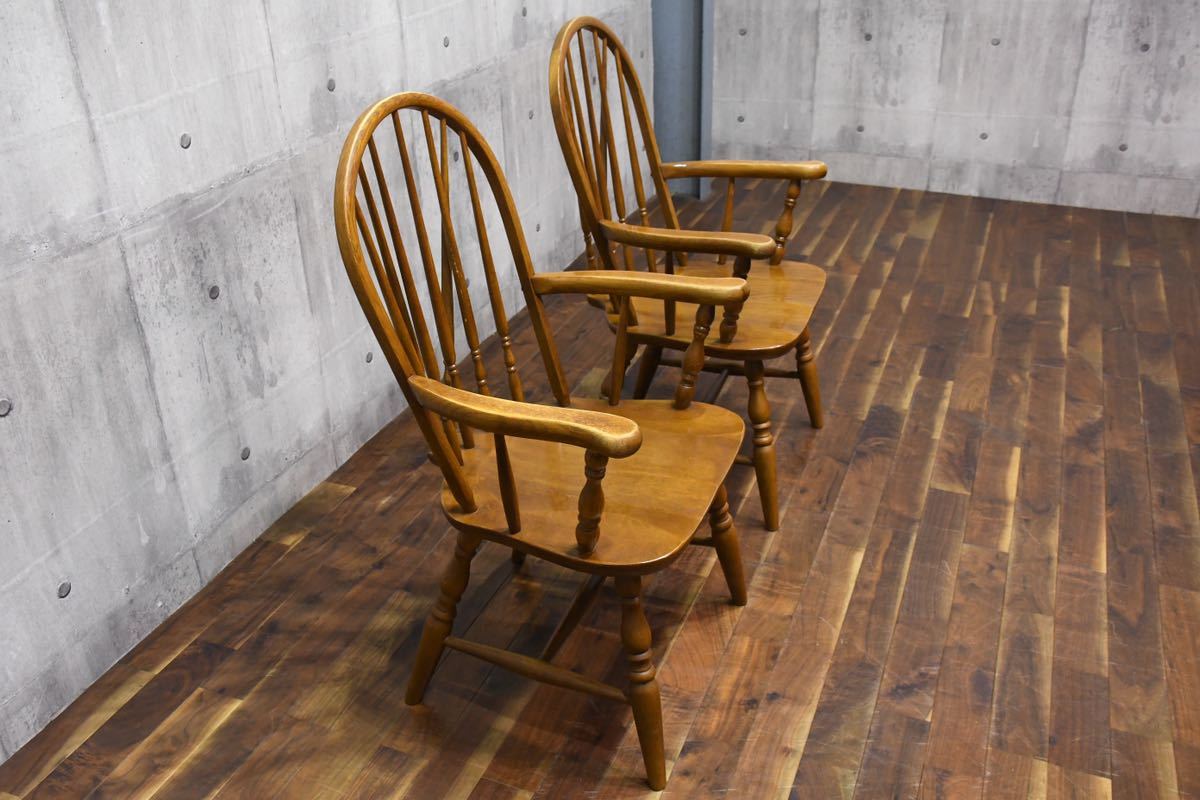 CEC92 飛騨の家具 KASHIWA 柏木工 ウィンザーチェア 2脚セット オーク