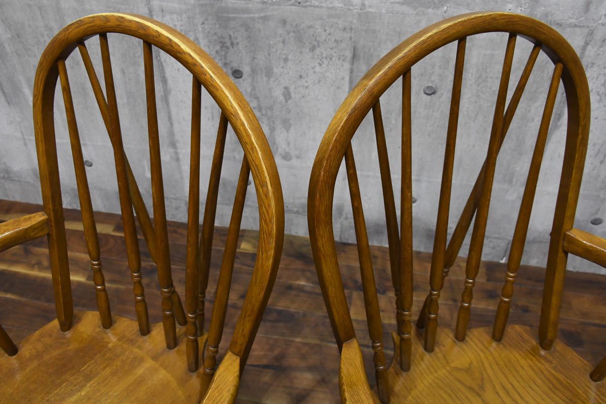 CEC92 飛騨の家具 KASHIWA 柏木工 ウィンザーチェア 2脚セット オーク