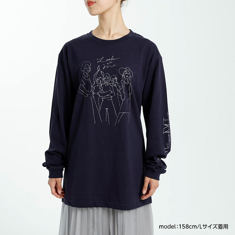 Look at Me ロングスリーブTシャツ［ネイビー］ | 望海風斗 official store
