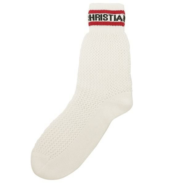 クリスチャンディオール 靴下 ソックス スポーティ ロゴ ホワイト