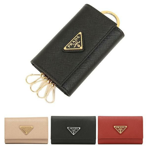 プラダ キーケース サフィアーノ トライアングルロゴ レディース PRADA