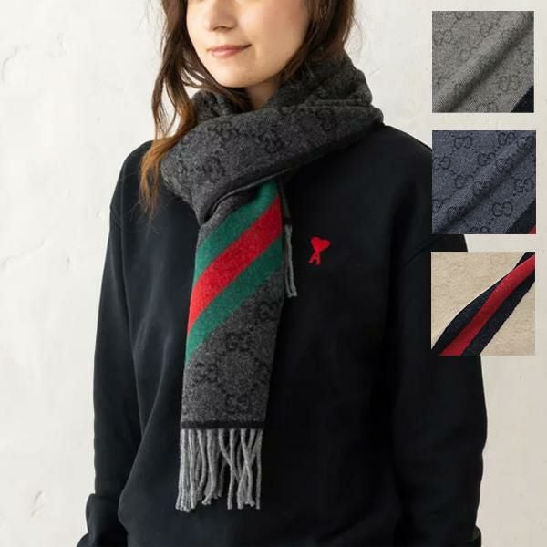 GUCCI スカーフ マフラー ストール メンズ グッチ 570603 3G200 | AXES