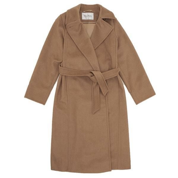 マックスマーラ コート マニュエラ ベルト付き ブラウン レディース