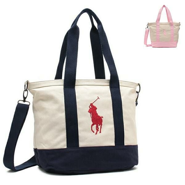 ラルフローレン トートバッグ BIG PONY コットンショルダー トート