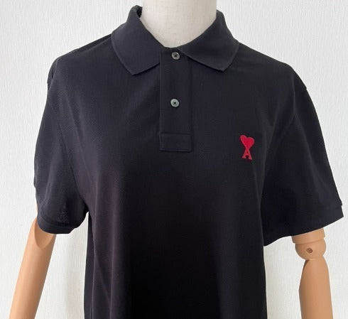 AMI PARIS アミパリス ドゥ クール ハート ポロシャツ 黒 – AZMIZ_AGAIN