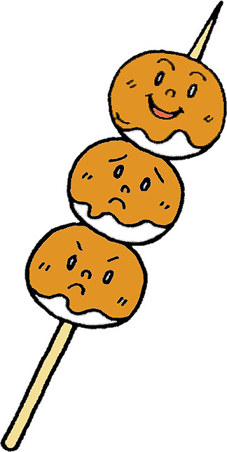 4月のイラストNo.007『だんご3兄弟』／無料のフリー素材集【花鳥風月】