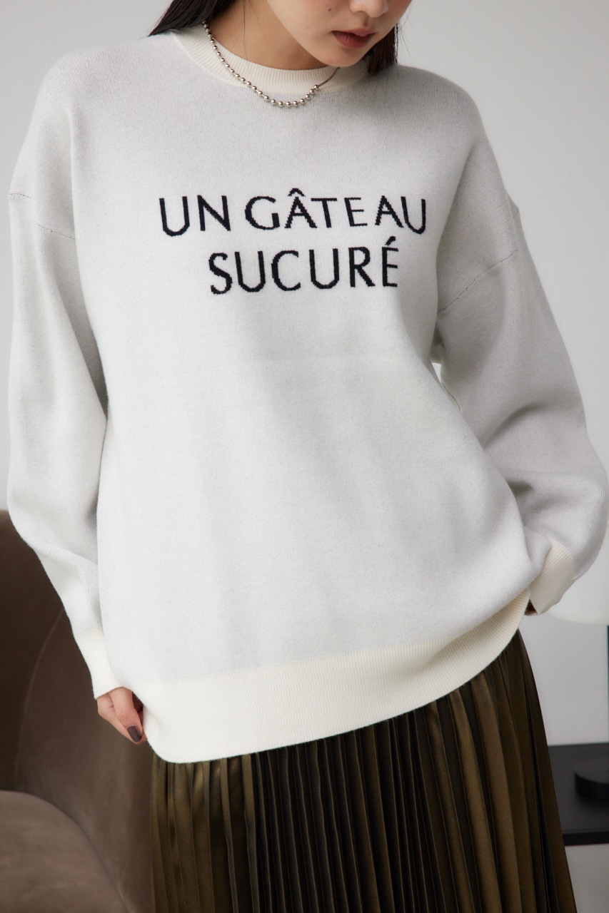 ジャガードロゴニットトップス｜WOMEN｜250HAB70-521H｜AZUL BY MOUSSY