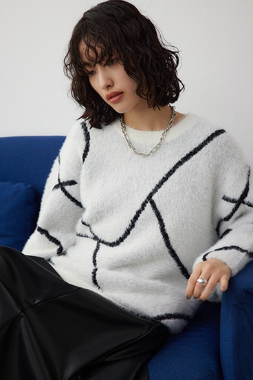 ニュアンスライン柄ニット｜WOMEN｜250HAB70-600I｜AZUL BY MOUSSY
