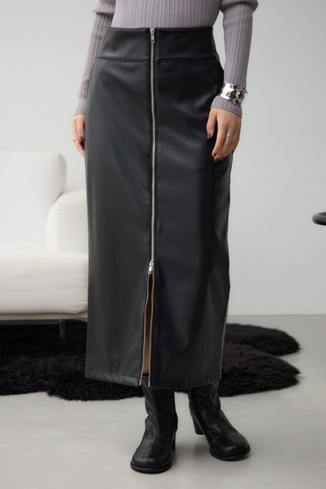 フェイクレザーZIPタイトスカート｜WOMEN｜250HAC31-535I｜AZUL BY