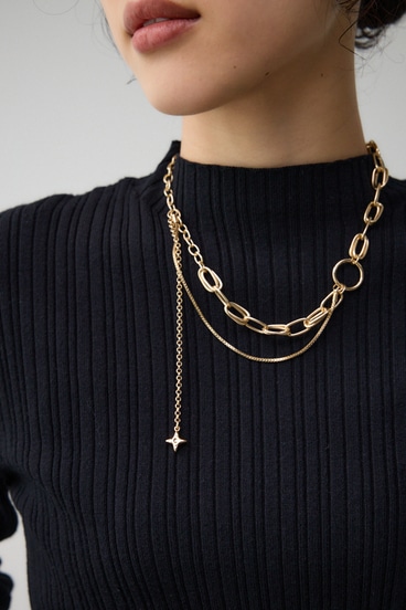 ダイヤシェイプドアシンメトリーネックレス｜WOMEN｜250HAT56-409K