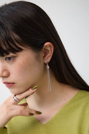 ノットデザインスウィングチェーンピアス｜WOMEN｜250HAT56-373K｜AZUL