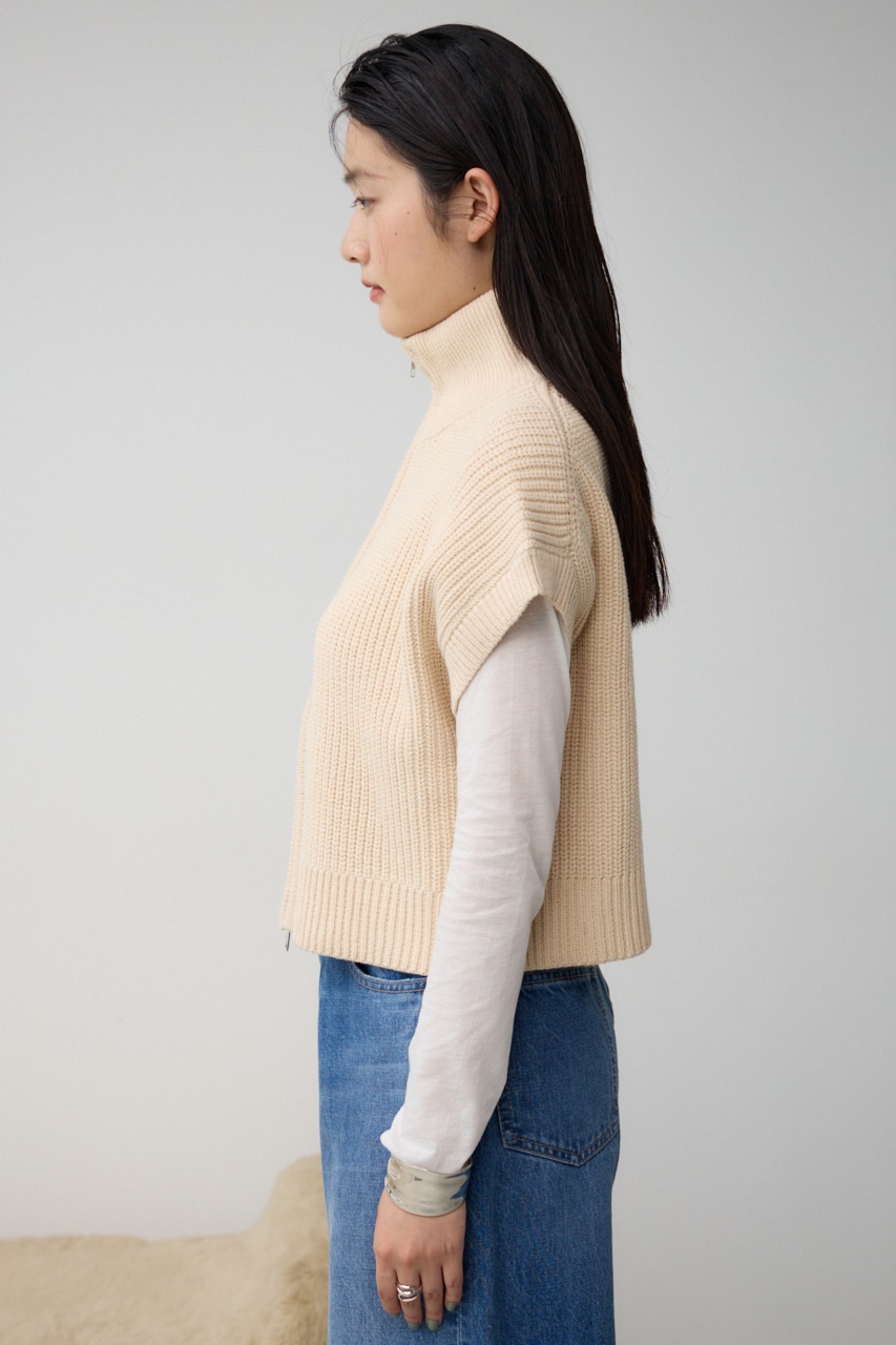 ジップアップニットベスト｜WOMEN｜250HAT70-443H｜AZUL BY MOUSSY