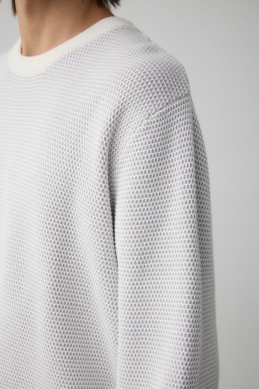 ハニカムベーシッククルーネックニット｜MEN｜251HAC70-023I｜AZUL BY