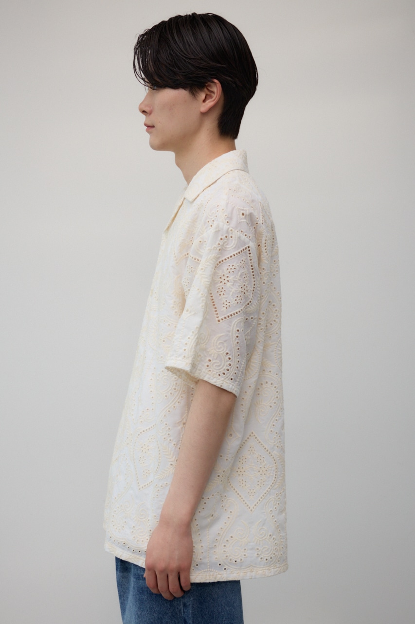 レース刺繍開襟シャツ｜MEN｜251HST30-419E｜AZUL BY MOUSSY（アズール