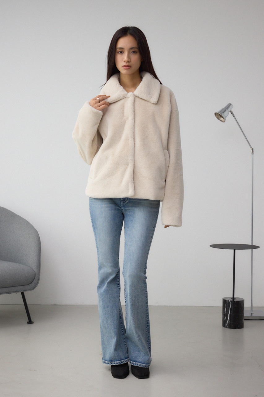 スタンド2WAYファーショートコート｜WOMEN｜250IAC30-084I｜AZUL BY