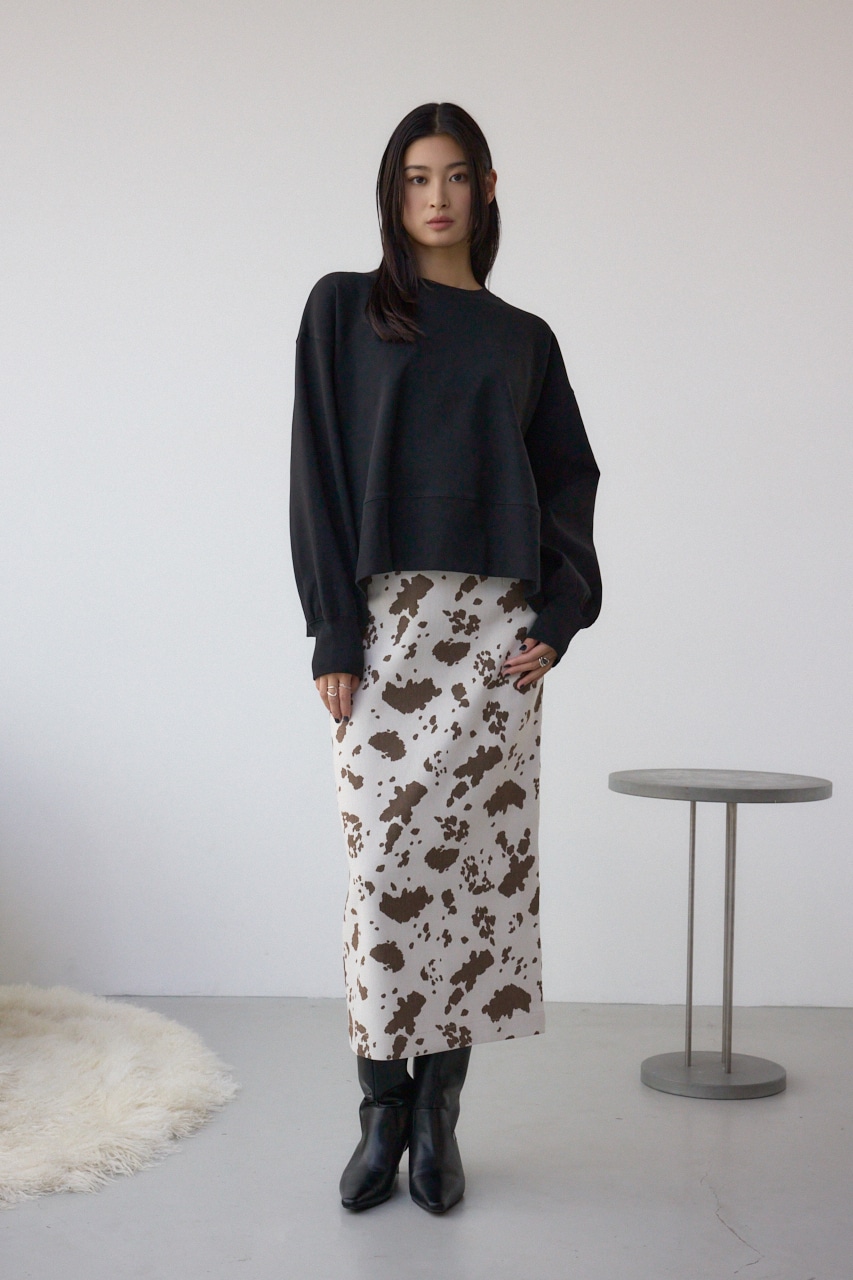 カウ柄ジャガードタイトスカート｜WOMEN｜250IAC31-3721｜AZUL BY