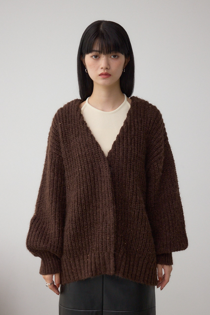 スパンコールニットカーディガン｜WOMEN｜250IAC70-3421｜AZUL BY