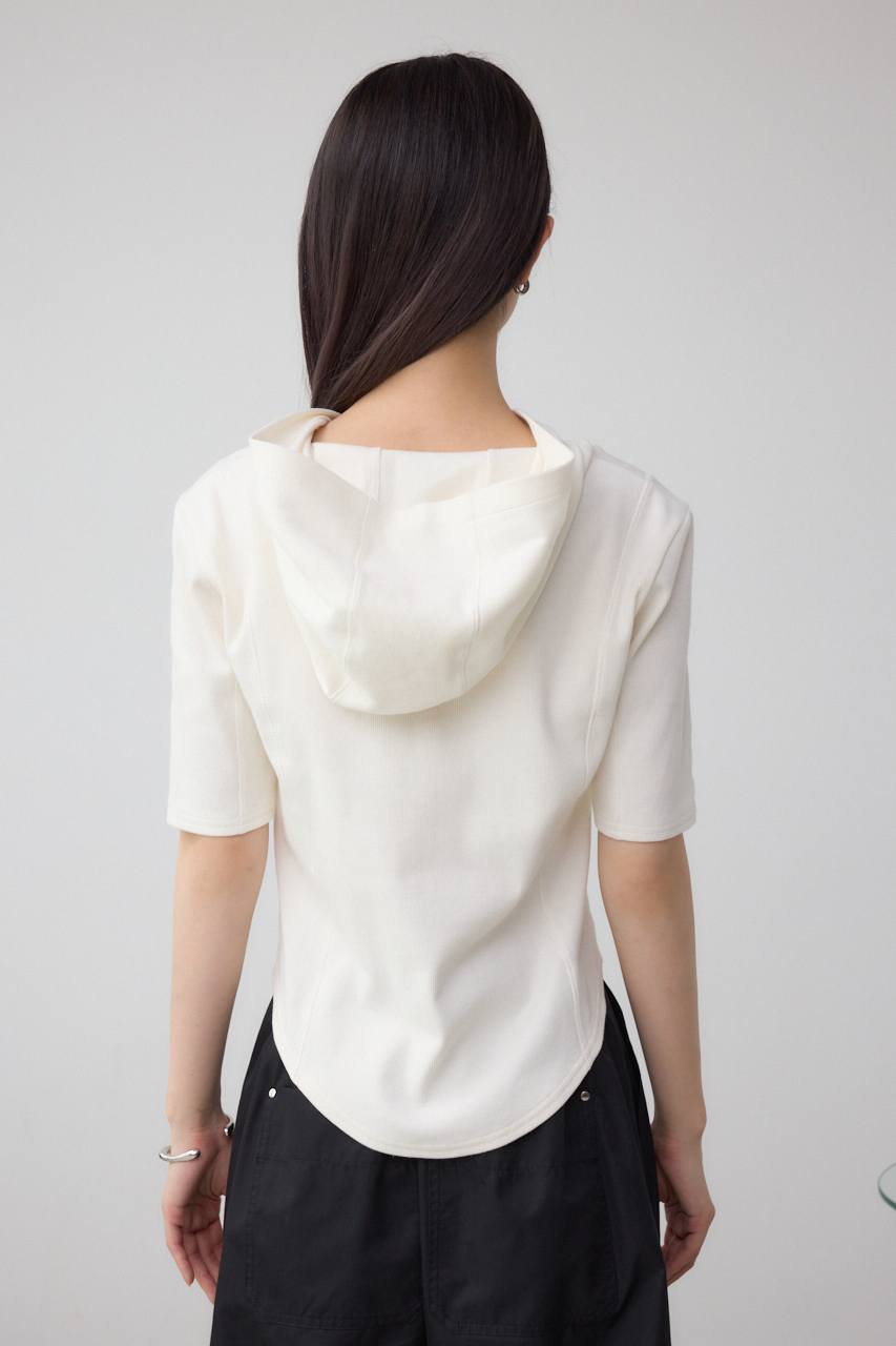 ヘンリーネックフーディーリブトップス｜WOMEN｜250ISC80-488E｜AZUL