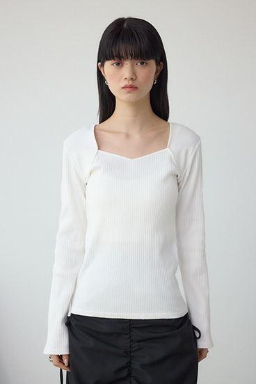 ダイヤネック長袖リブトップス｜WOMEN｜250ISC80-337C｜AZUL BY MOUSSY