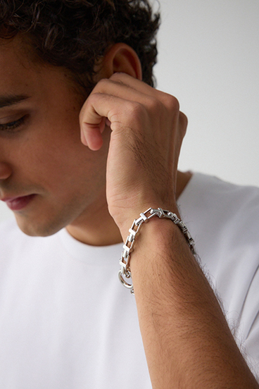 スクエアブロックチェーンブレスレット｜MEN｜251JSC56-2691｜AZUL BY