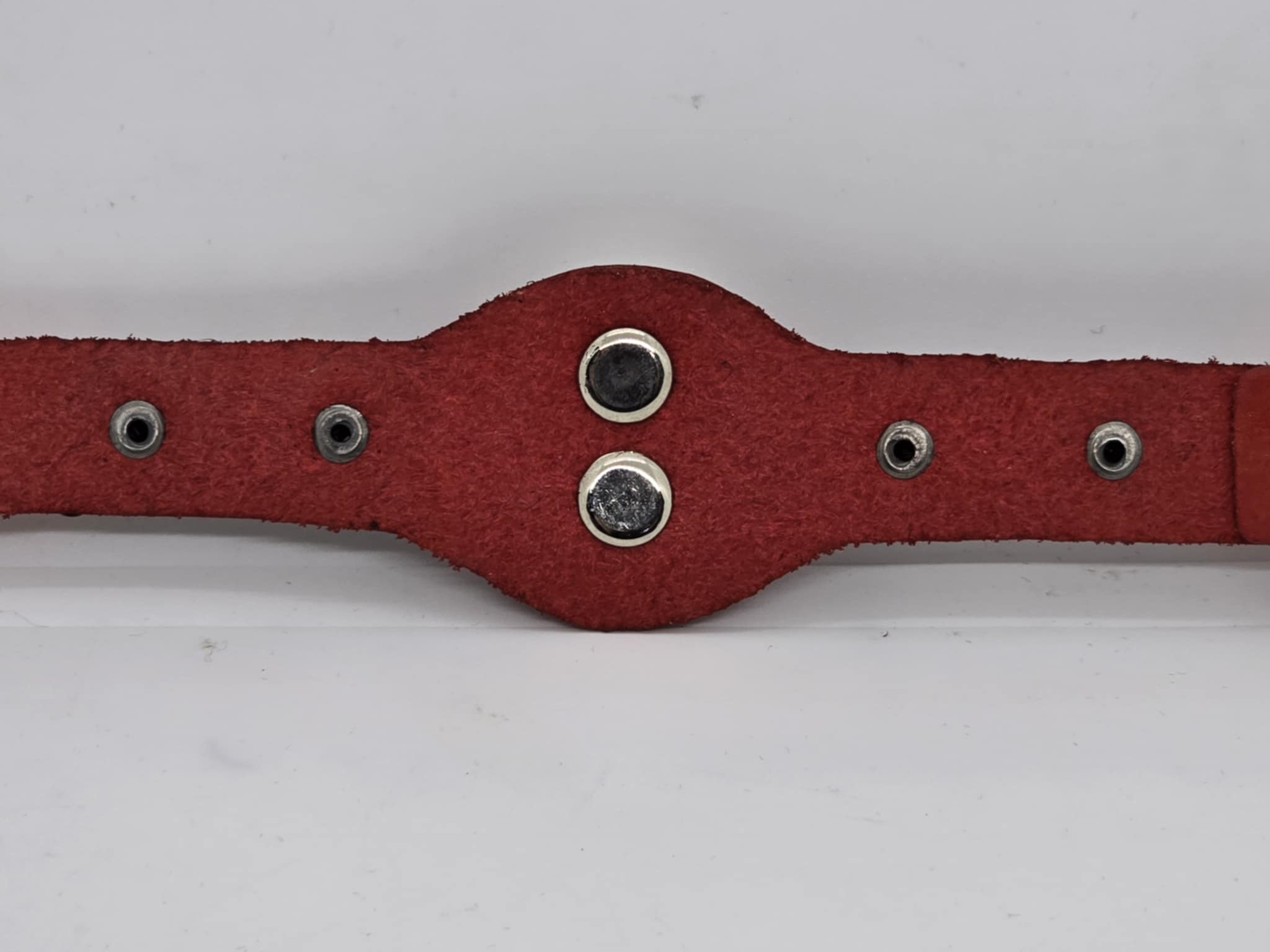 Red Leather Adjustable Skull Motor Wrench UNISEX Bracelet (sku8325