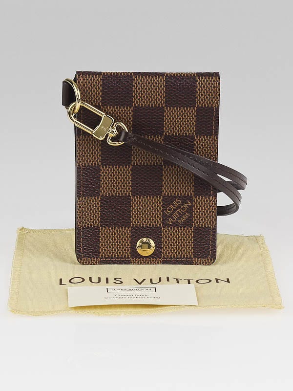 Louis Vuitton Damier Canvas ID Card Holder with Strap | Yoogi's Closet