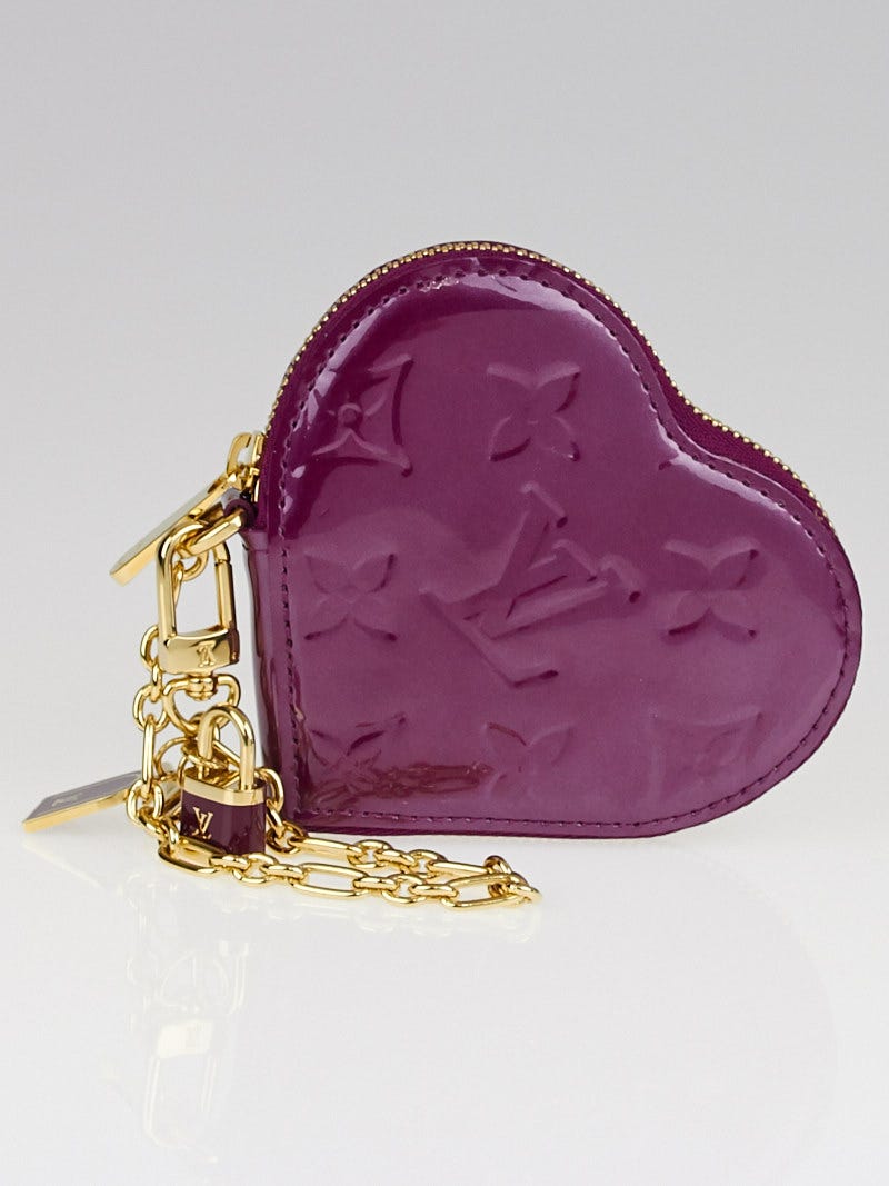 Louis Vuitton Violette Monogram Vernis Heart Coin Purse | Yoogi's