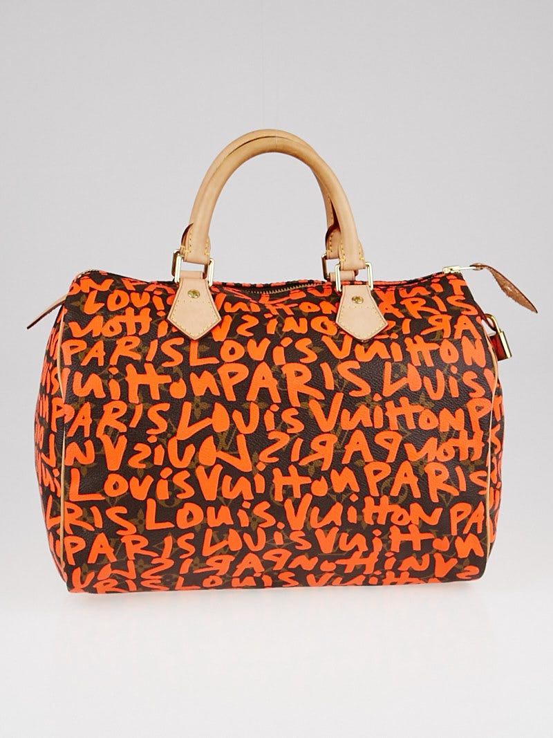 Louis Vuitton Limited Edition Orange Graffiti Stephen Sprouse