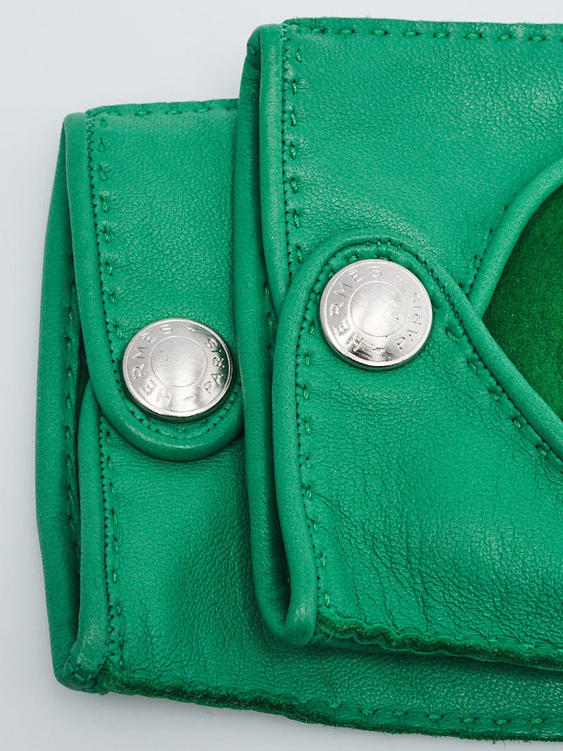 Hermes Bambou Lambskin Leather Fingerless Gloves | Yoogi's Closet