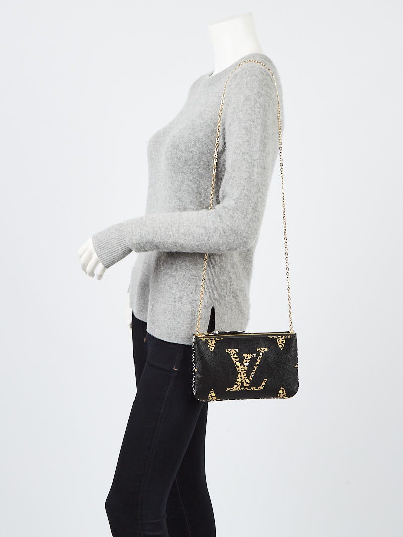 Louis Vuitton Limited Edition Noir Monogram Giant Jungle Pochette