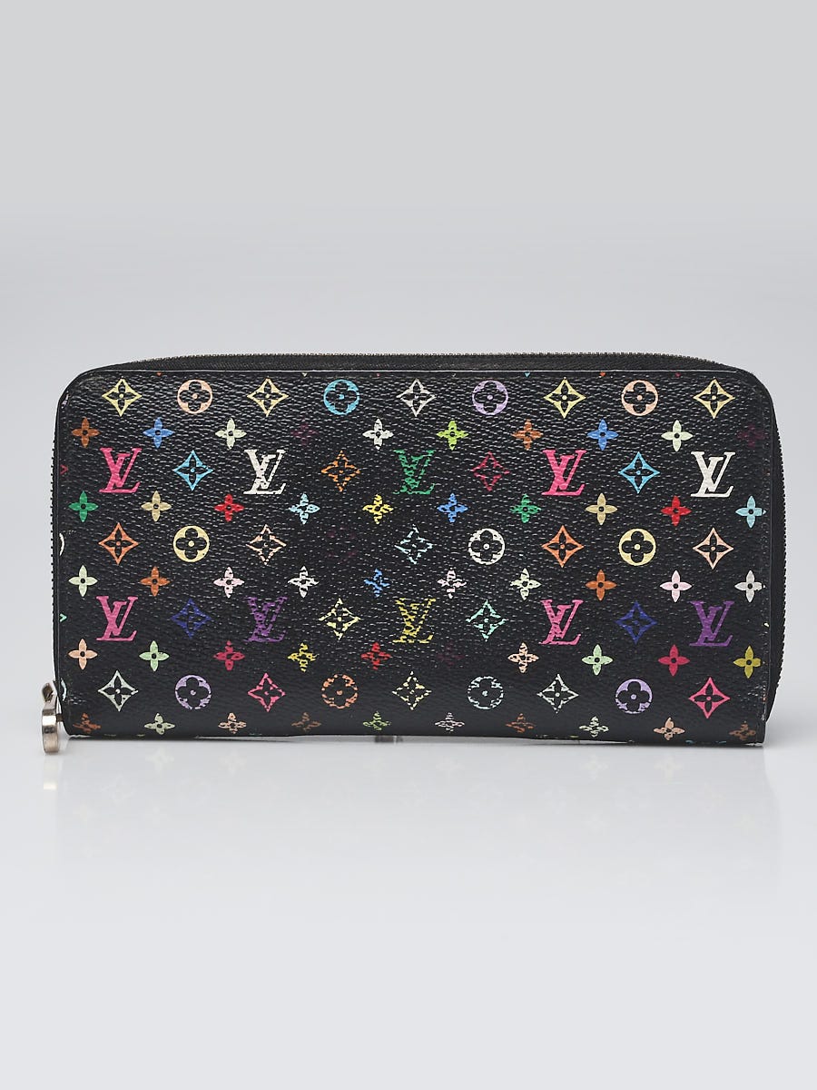 Louis Vuitton Black Monogram Multicolore Zippy Wallet | Yoogi's Closet