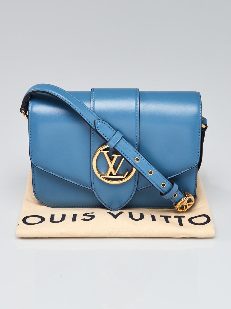 Louis Vuitton Light Blue Leather LV Pont 9 Shoulder Bag | Yoogi's