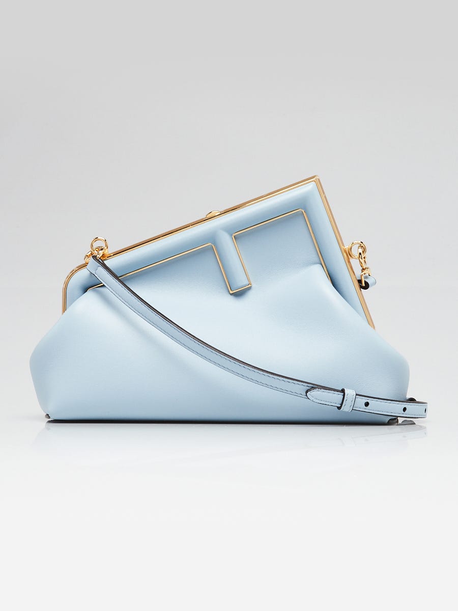 Fendi Light Blue Calfskin Leather Small First Bag 8BP129 | Yoogi's