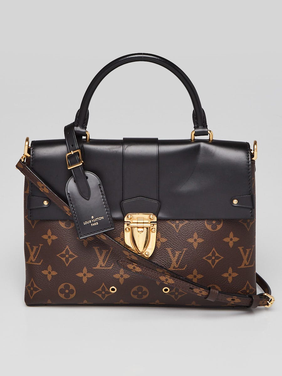 Louis Vuitton Black Monogram Canvas One Handle Flap MM Bag