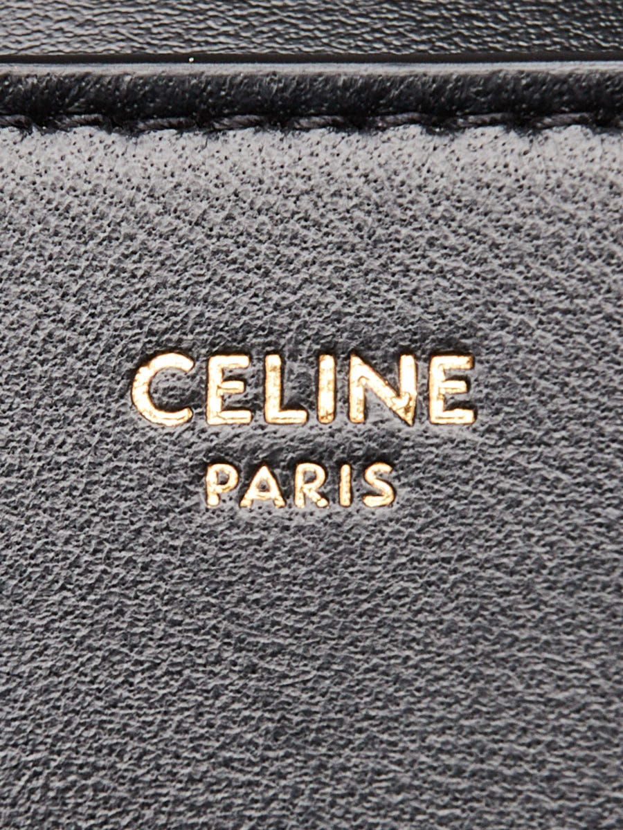 Celine Black Leather Triomphe Large Flap Wallet | Yoogi's Closet