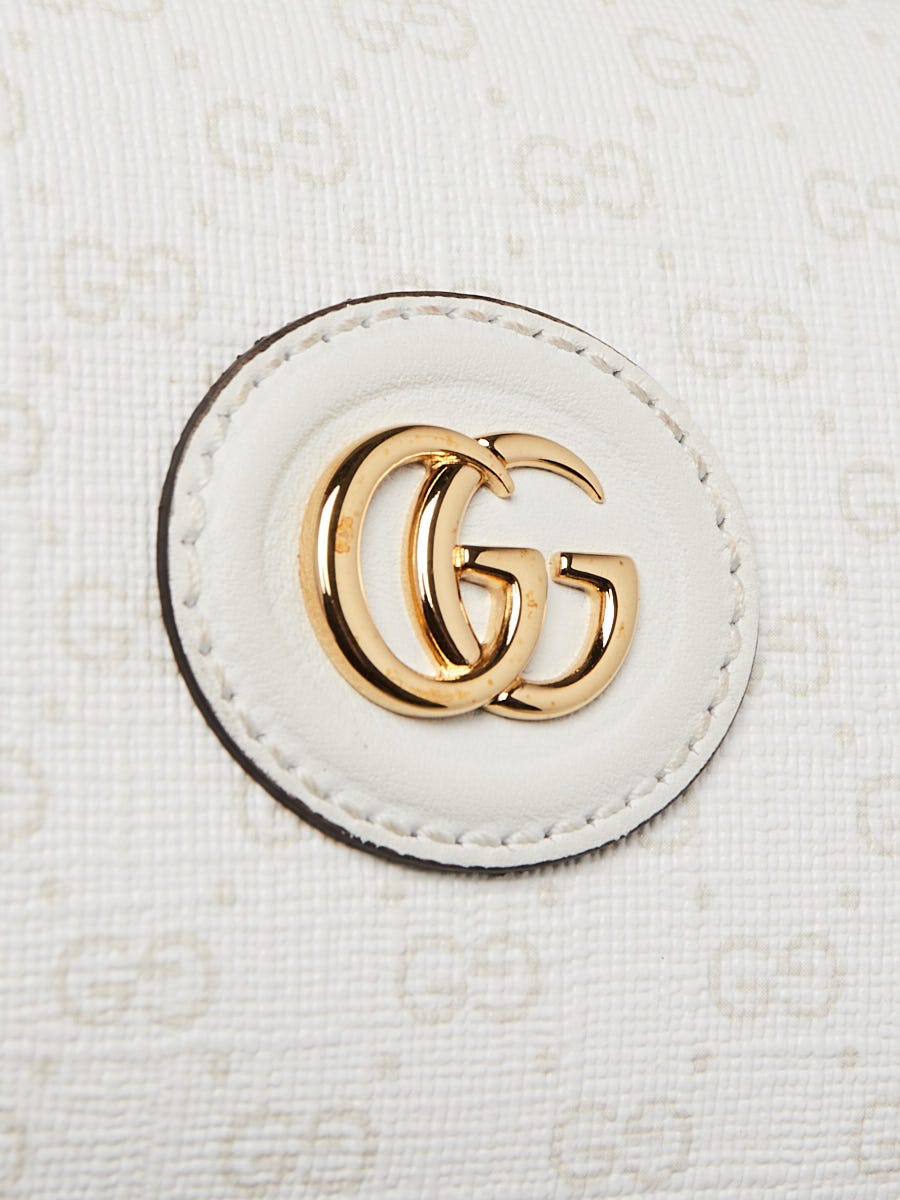 Gucci White GG Coated Canvas Candy Crossbody Bag | Yoogi's Closet