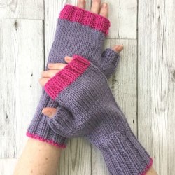 Simple Knitted Fingerless Gloves — Sum of their Stories Craft Blog