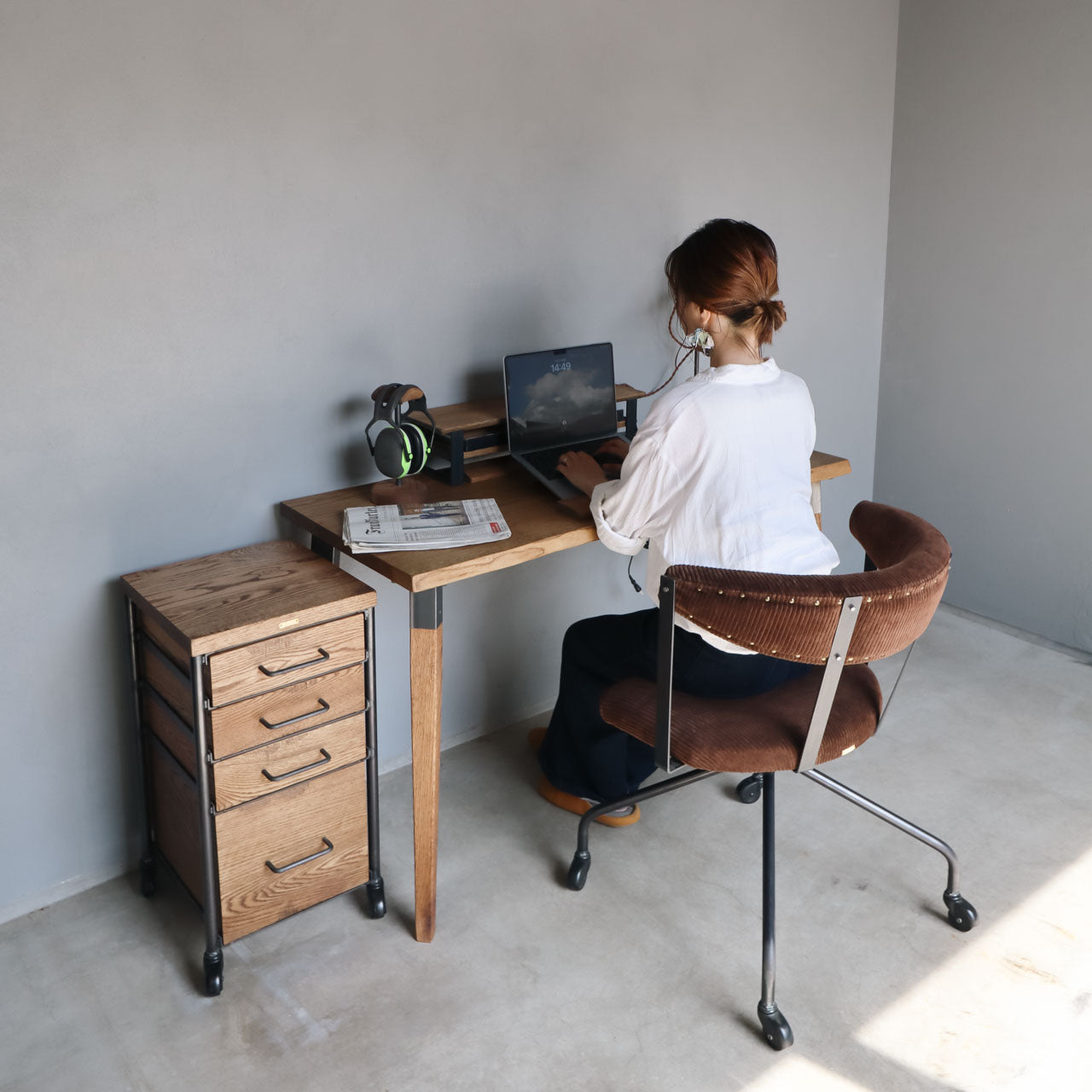 カウンターデスク【WD_LG_A】| オーダーメイドのアイアン家具を中心に