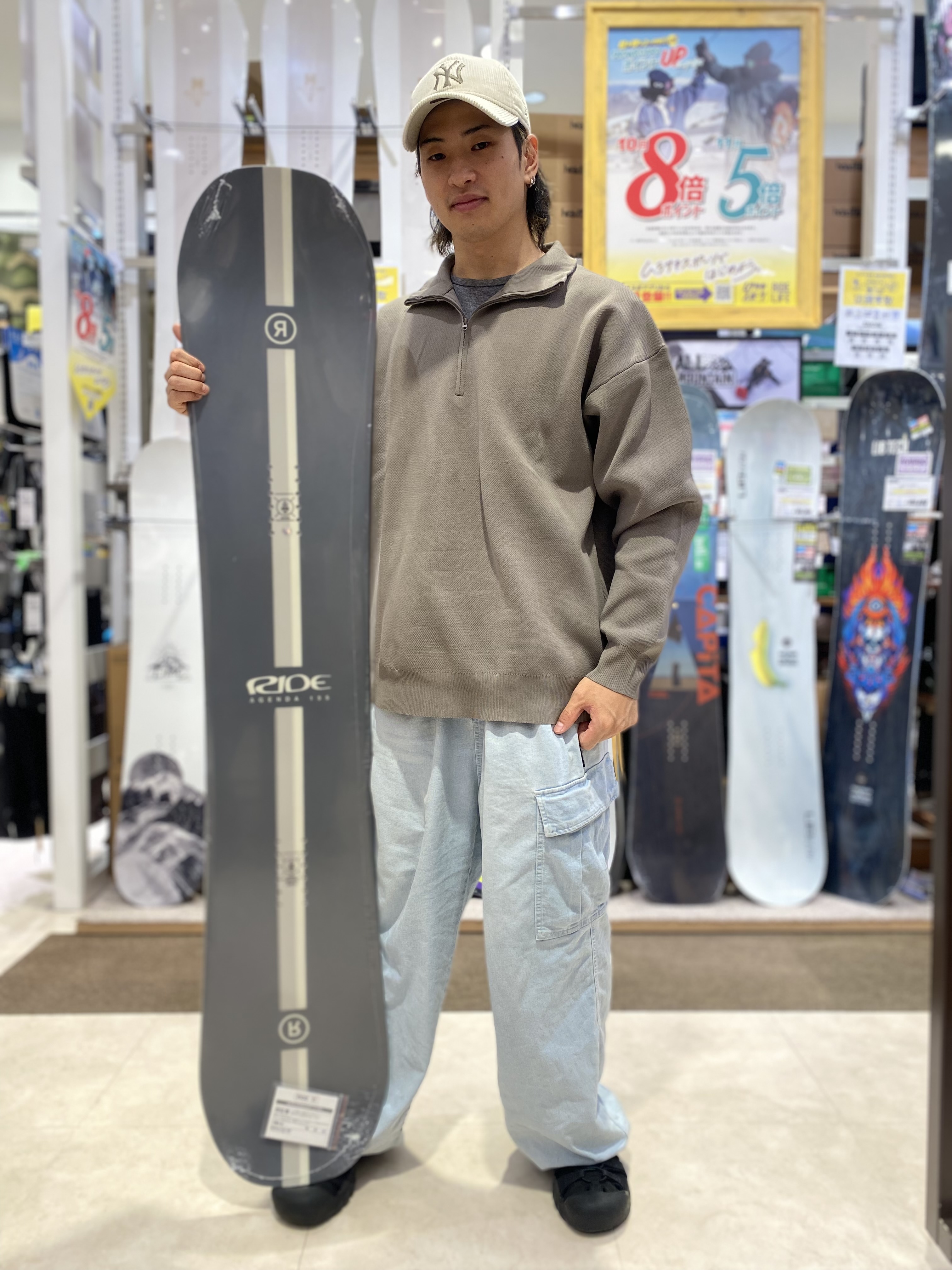 RIDE ライド アジェンダ スノーボード 板 メンズ 24-25 LL A26 セット