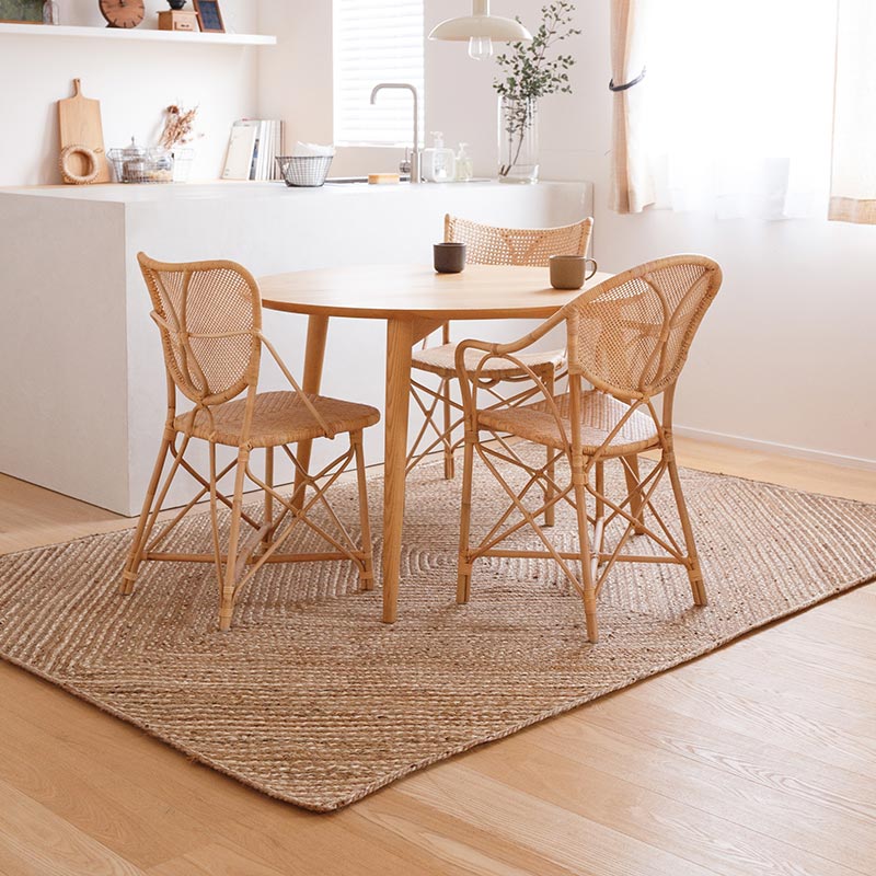 天然素材のジュートラグ シンプル ナチュラル [N uzu（うず） / GR102