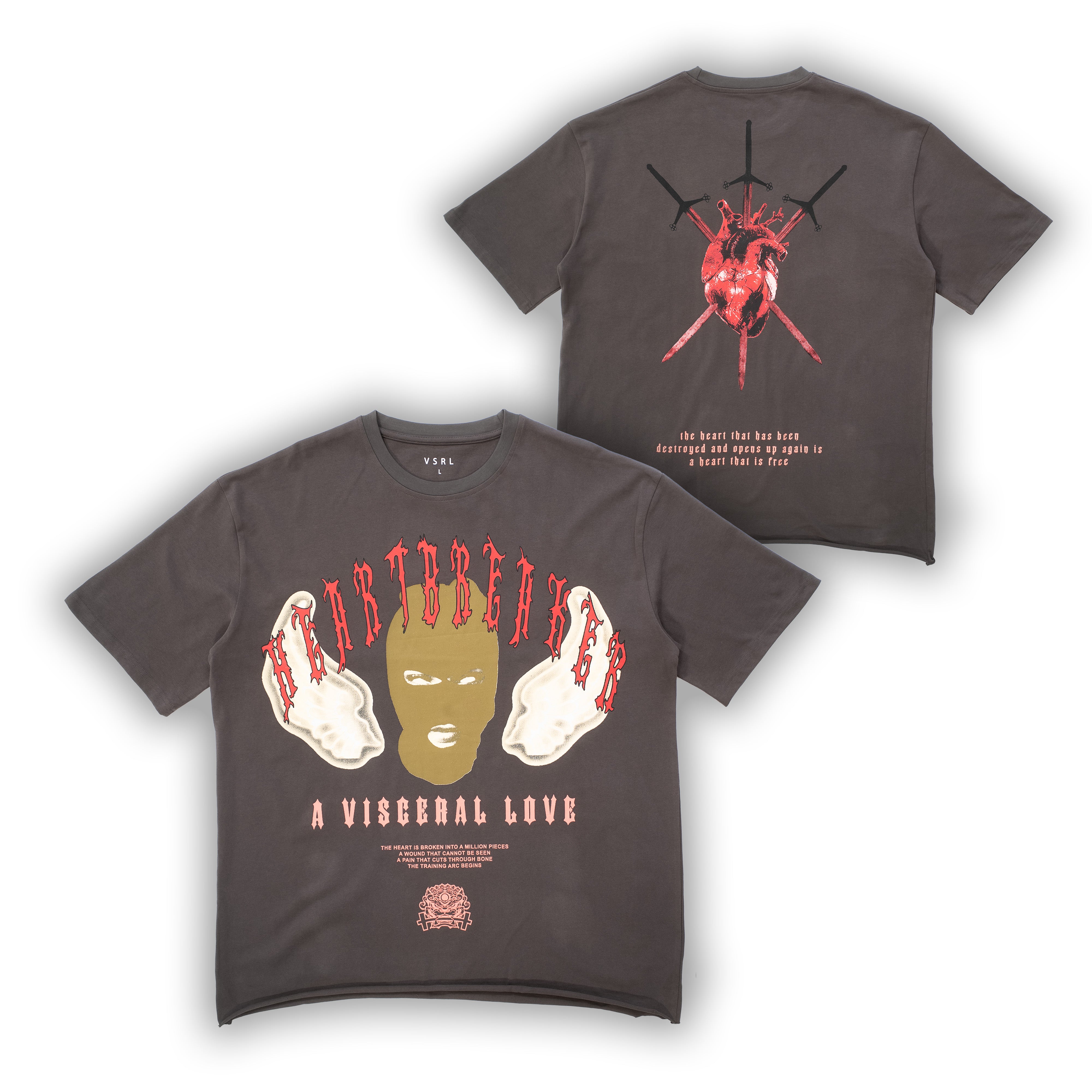Heart Breaker (Grey) Ultra-Heavy Super Oversized T – VSRL