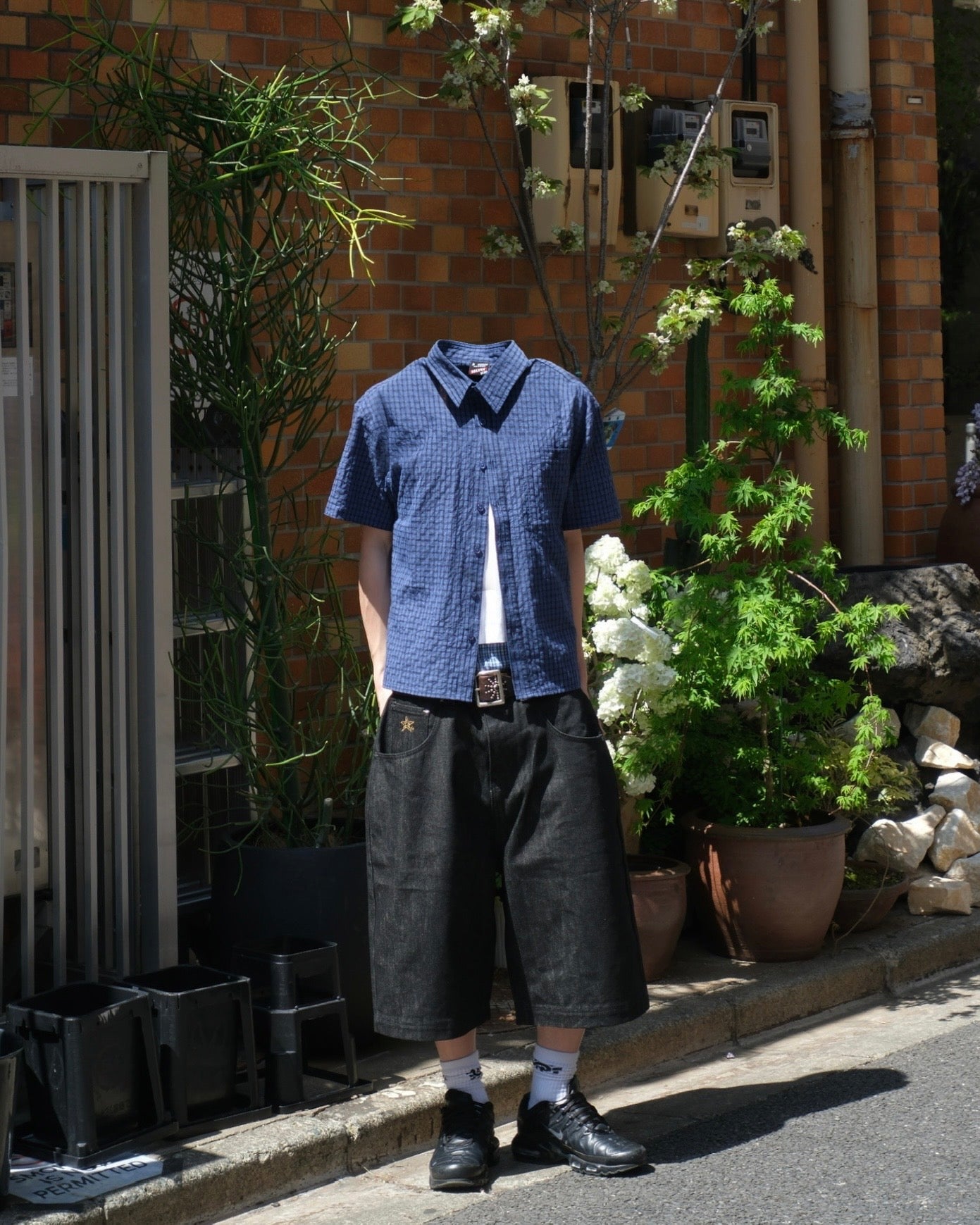 Cropped checkered shirt – BELVET