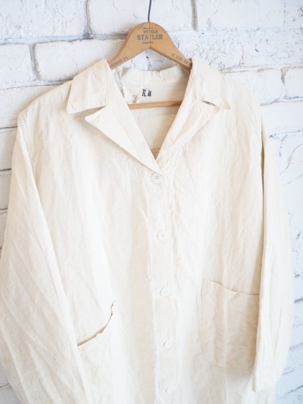 DEADSTOCK 50's FRENCH ARMY LINEN HOSPITAL COAT デッドストック 50