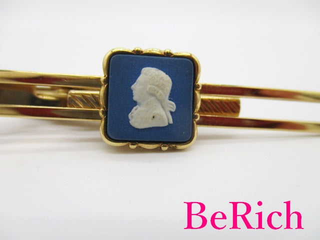 ウェッジウッド WEDGWOOD タイピン ペール ブルー ゴールド 陶器