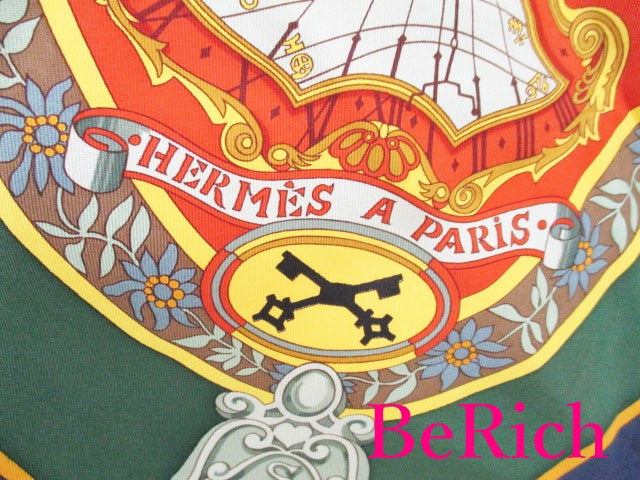 エルメス HERMES カレ 90 スカーフ ザルツ ブルク バイオリン 馬 柄