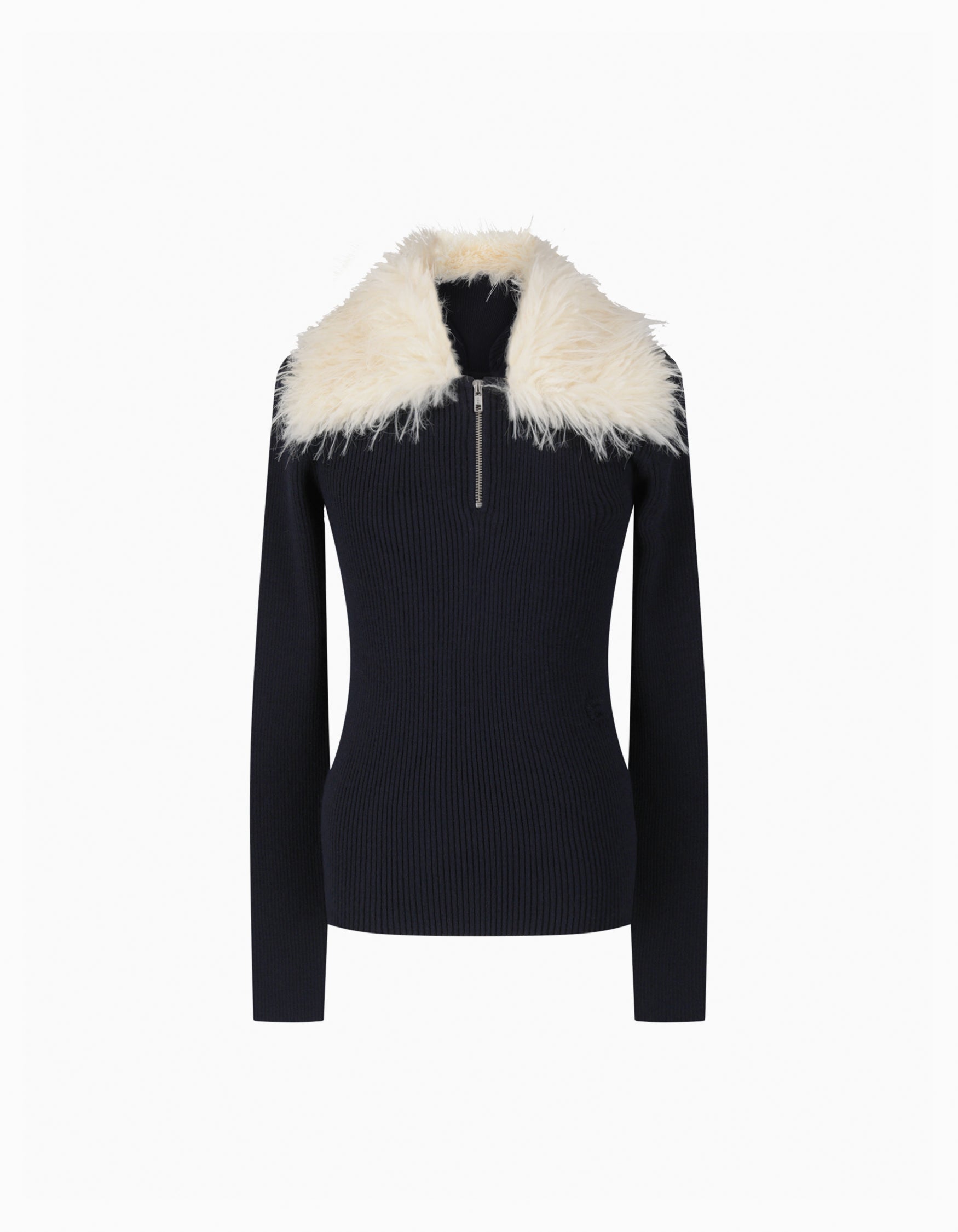 BIBIY. MADE | FRAN FUR KNIT NAVY｜Bibiy.