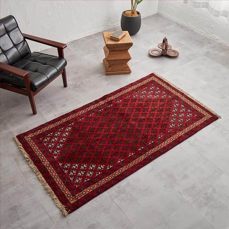 一点もので、一生もの】天然ウール100%トライバルヴィンテージラグ 約