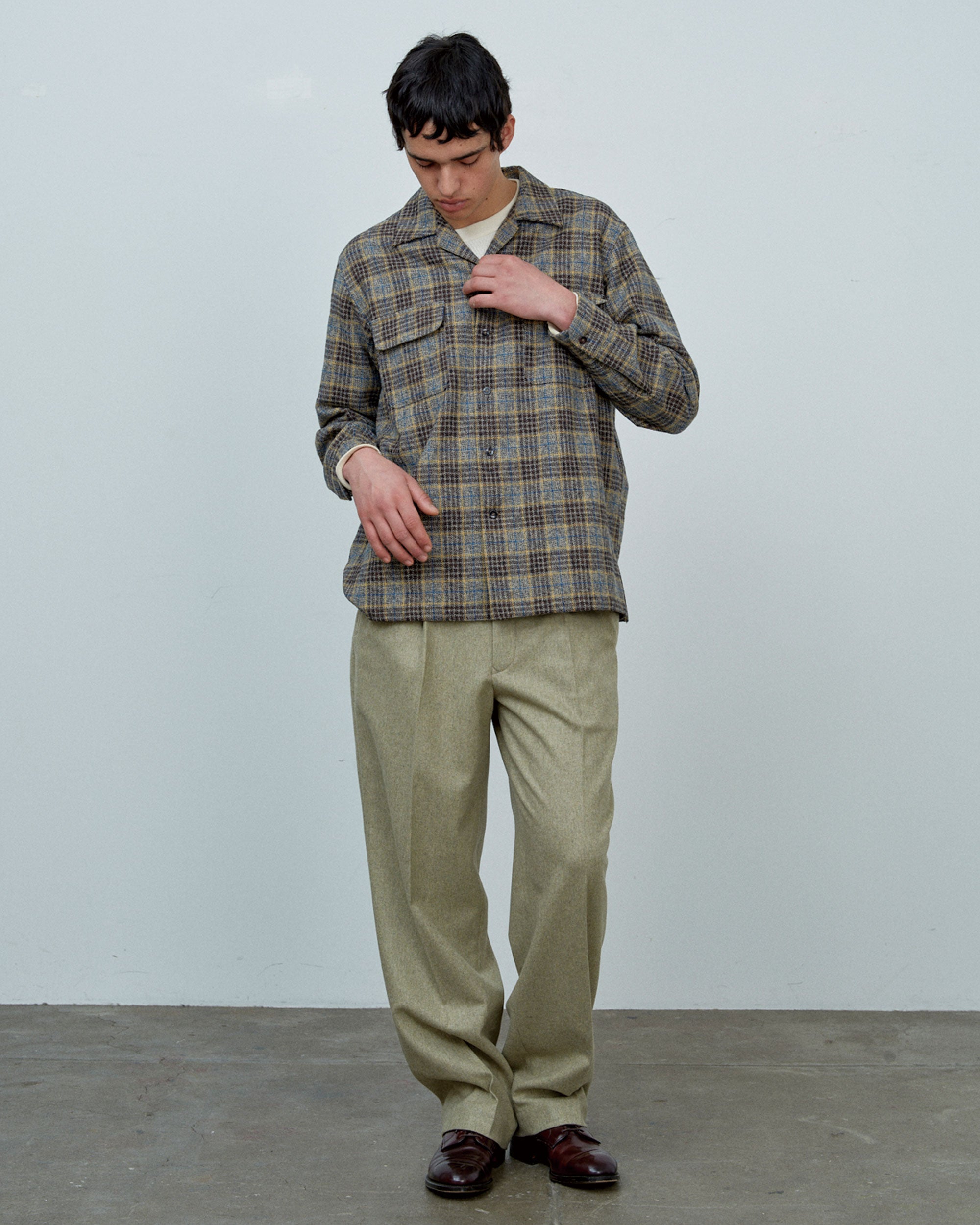 ROGER SHIRT COTTON TWEED CHECK